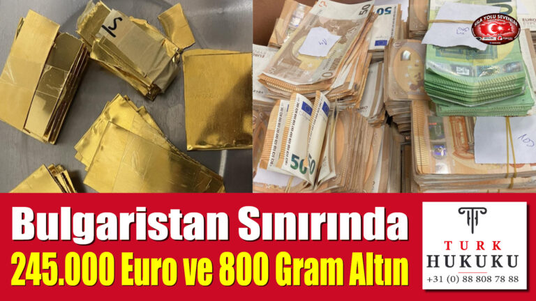Bulgaristan Sınırında 245.000 Euro 800 Gram Altın